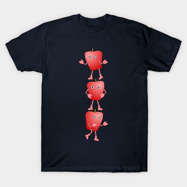 Vertical Apples T-Shirt by Barthol Graphics